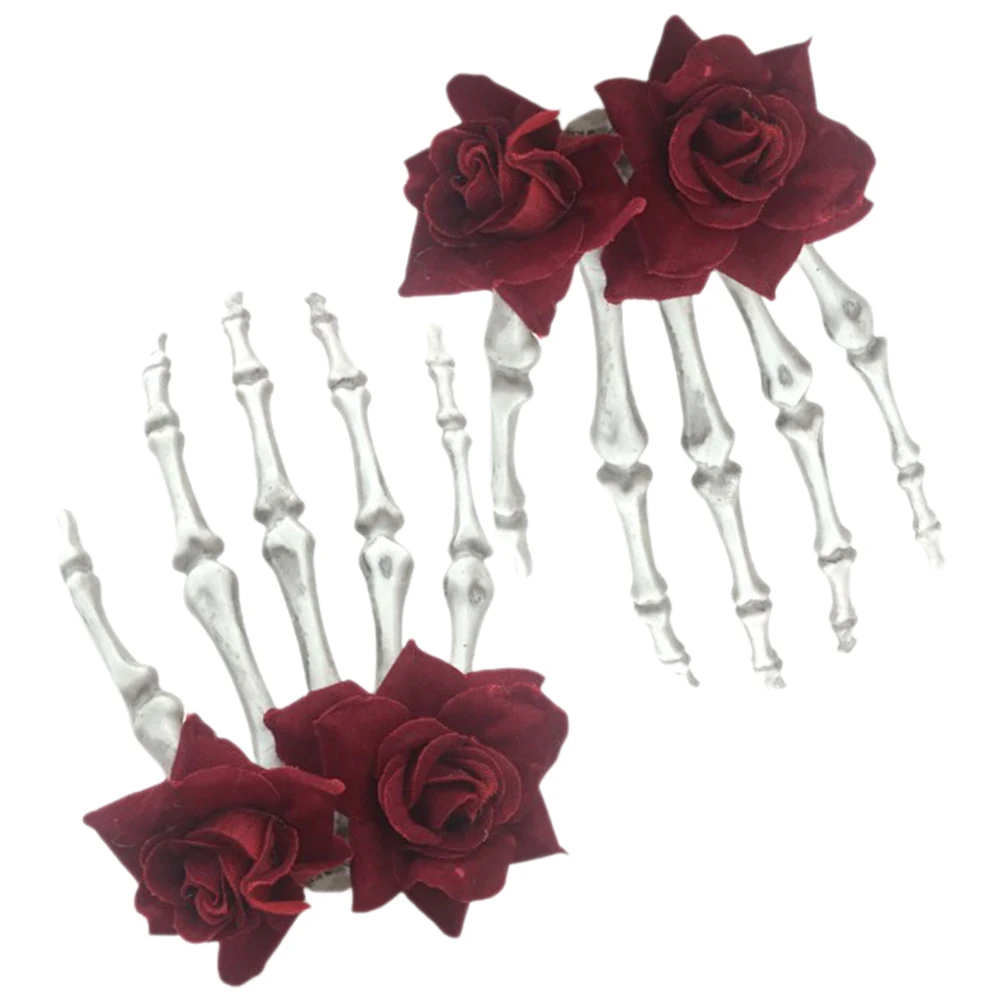 2pcs Skull Hair Clips Gothic Halloween Red Rose Women Hairpins DA1342 Gothic Hair Accessories Retro Accessories
2pcs Skull Hair Clips Gothic Halloween Red Rose Women Hairpins DA1342 Gothic Hair Accessories Retro Accessories