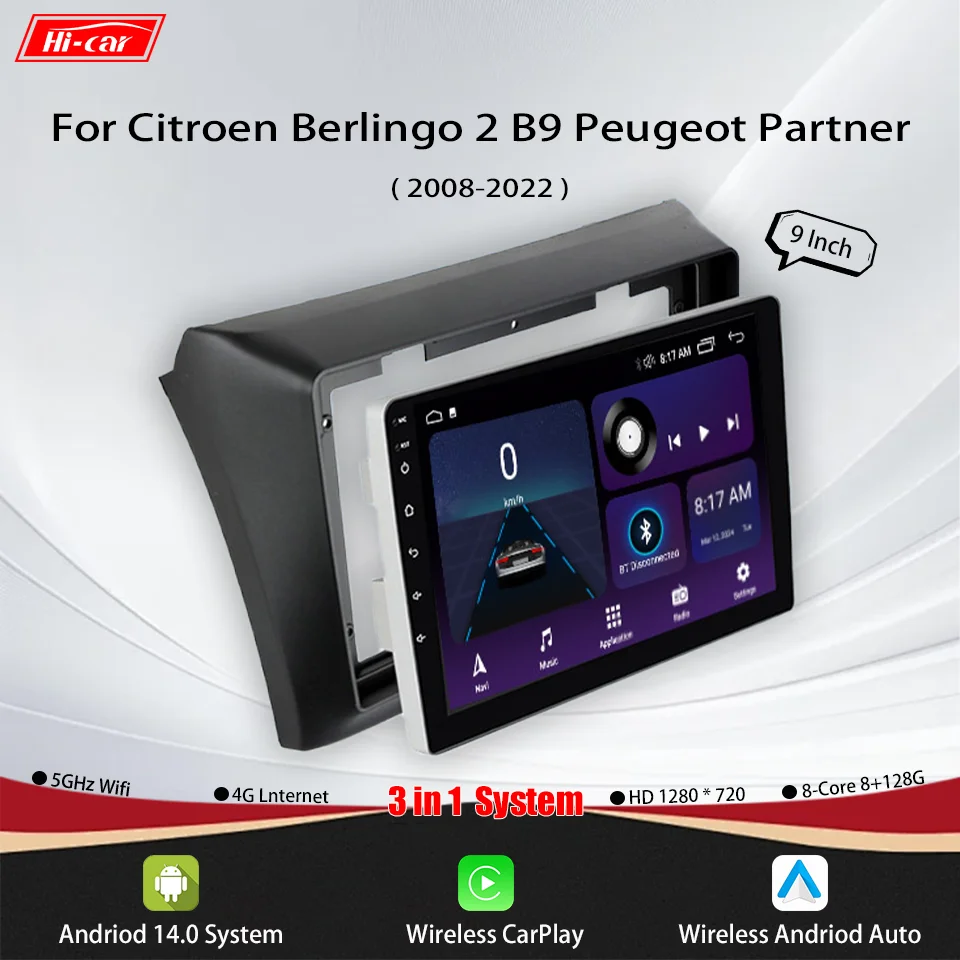 2Din Android 14 Car Radio for Citroen Berlingo 2 B9 Peugeot Partner 2008-2022 Multimedia Video Player Head Unit Radio Stereo GPS
2Din Android 14 Car Radio for Citroen Berlingo 2 B9 Peugeot Partner 2008-2022 Multimedia Video Player Head Unit Radio Stereo GPS