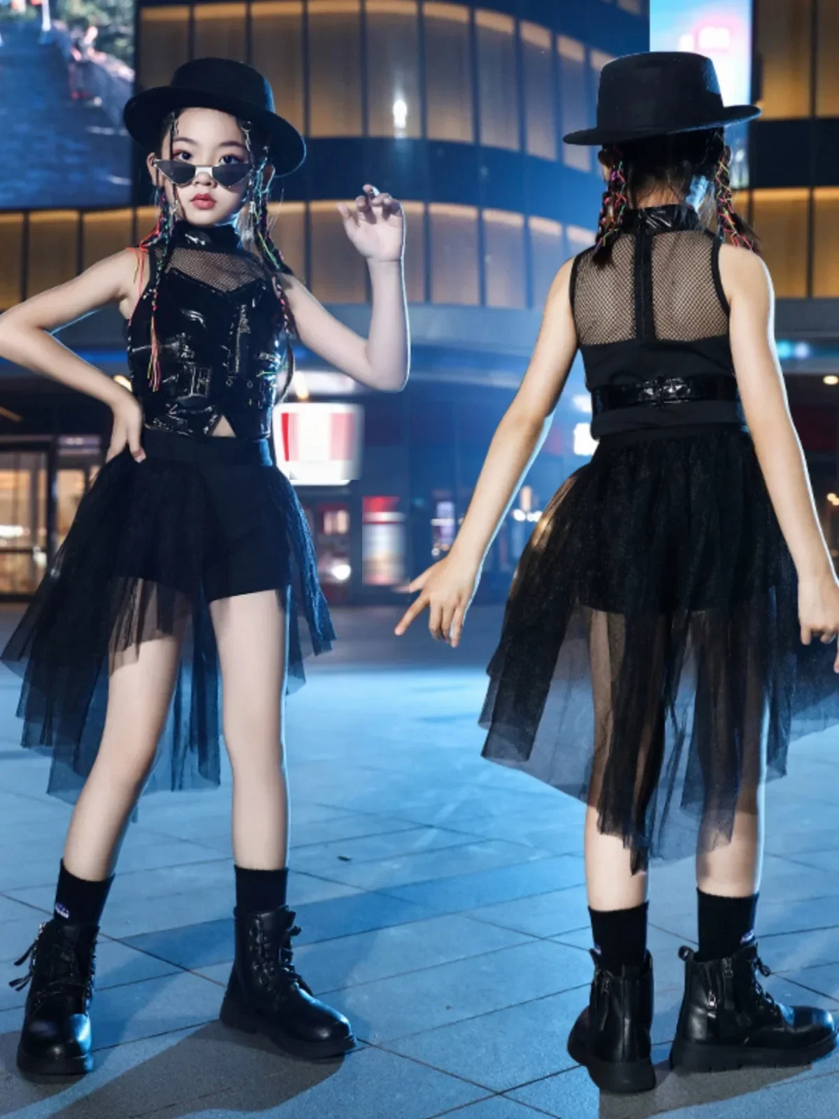 Kids Jazz Dance Costume Girls Black Leather Swallowtail Set Children's Day Festival Performance Clothes Hip Hop Outfit
Kids Jazz Dance Costume Girls Black Leather Swallowtail Set Children's Day Festival Performance Clothes Hip Hop Outfit