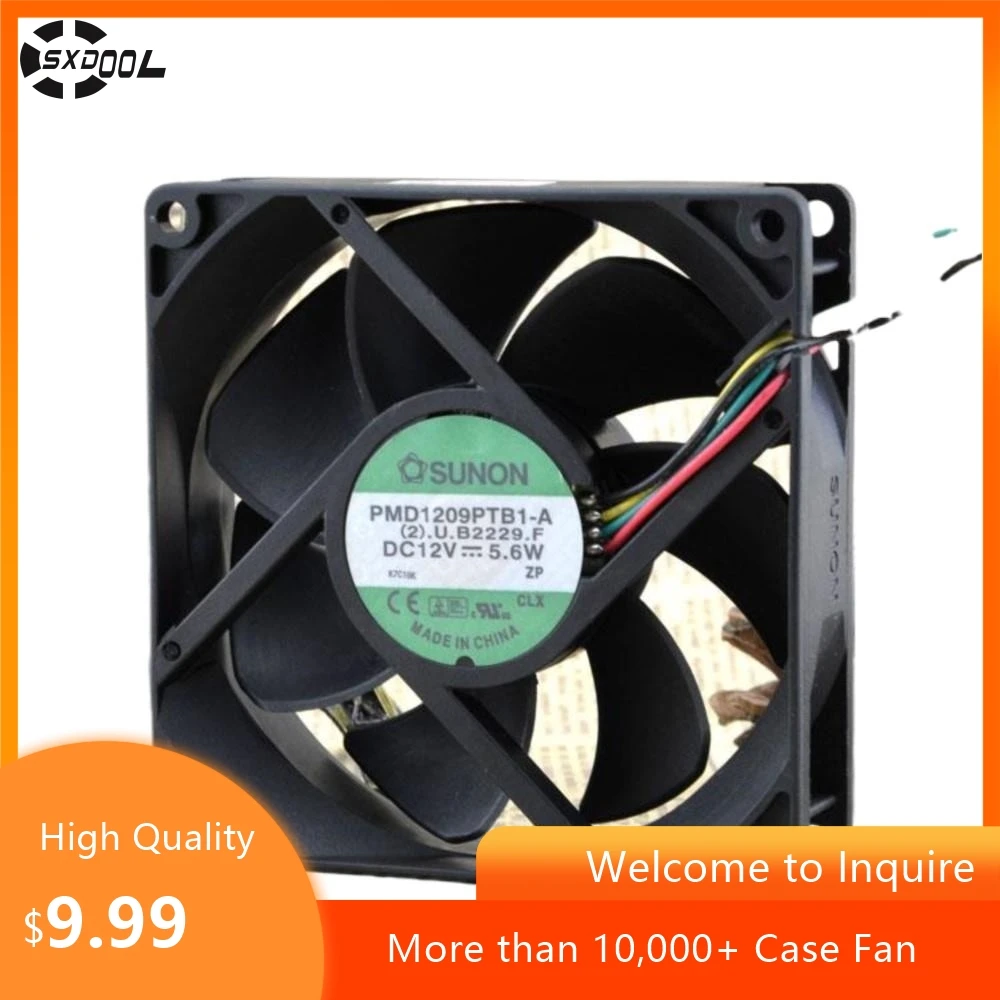 For SUNON 9025 9CM 92mm Fan PWM 4-Wire 5-Pin PMD1209PTB1-A Cooling Fan for PC, Electronics, and Servers
For SUNON 9025 9CM 92mm Fan PWM 4-Wire 5-Pin PMD1209PTB1-A Cooling Fan for PC, Electronics, and Servers