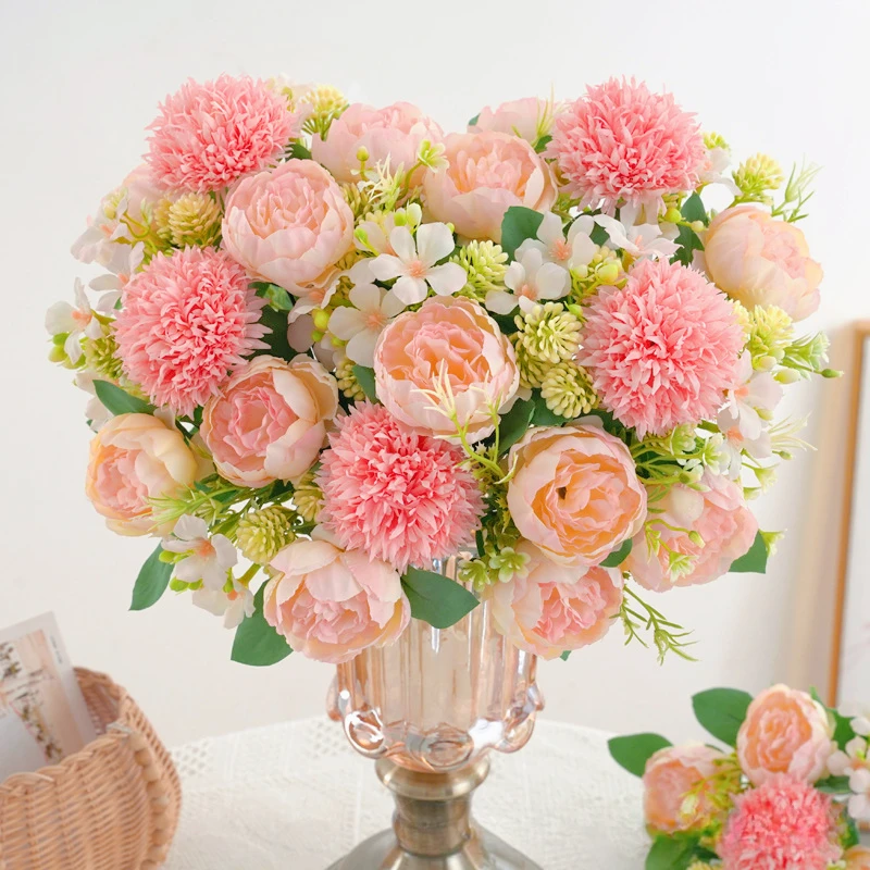 6 Heads Artificial Flowers Peonies Home Decor Accessories Silk Peony Wedding Decorations Bride Bouquet Rose Fake Plants
6 Heads Artificial Flowers Peonies Home Decor Accessories Silk Peony Wedding Decorations Bride Bouquet Rose Fake Plants