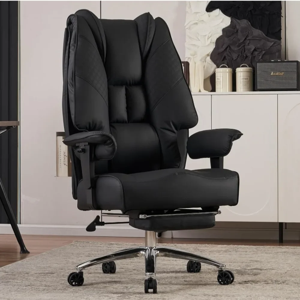Leather High Back Executive Office Chair with Footrest, Ergonomic Chair Lumbar Support, Relieve Lower Back Pain (Black)
Leather High Back Executive Office Chair with Footrest, Ergonomic Chair Lumbar Support, Relieve Lower Back Pain (Black)