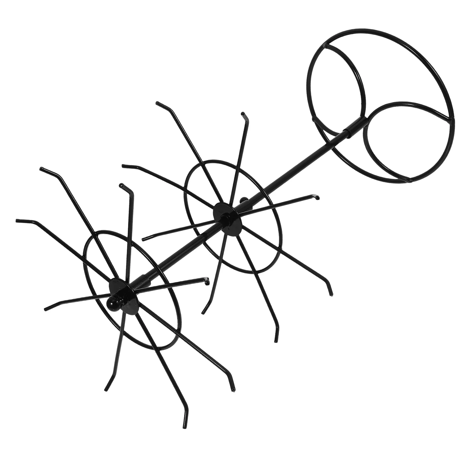 Black Metal 2 Tier Rotating Jewelry Organizer Stand Necklace Bracelet Keychain Display Rack for Night Market Vendors
Black Metal 2 Tier Rotating Jewelry Organizer Stand Necklace Bracelet Keychain Display Rack for Night Market Vendors