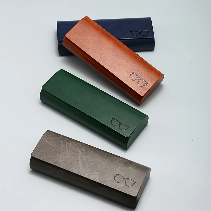 1 piece of hard glasses case - made of synthetic leather, protective flip up glasses case, handmade glasses storage box
1 piece of hard glasses case - made of synthetic leather, protective flip up glasses case, handmade glasses storage box