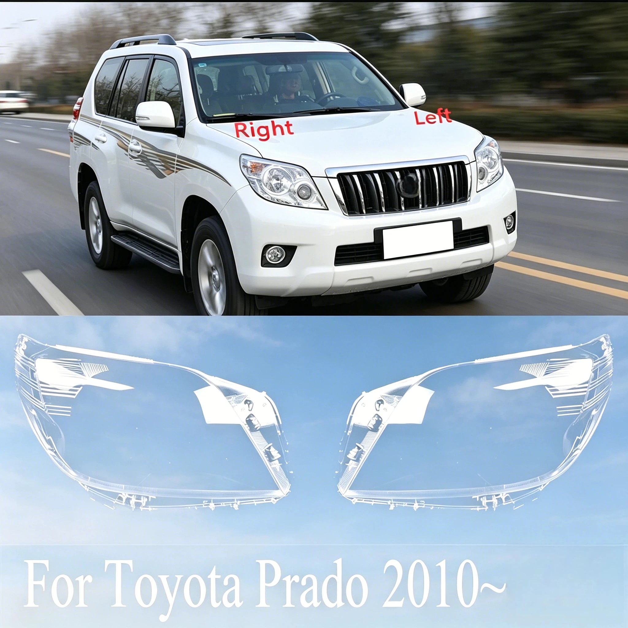For Toyota Prado 2010~2013 Front Headlight Cover Transparent Lampcover PC Lampshade Anti Cracking Lens Shell
For Toyota Prado 2010~2013 Front Headlight Cover Transparent Lampcover PC Lampshade Anti Cracking Lens Shell
