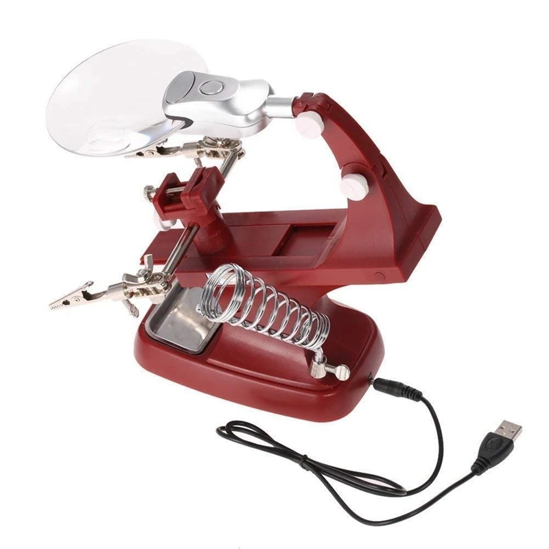 1 PCS Essential Tool - 3X/4.5X LED Soldering Iron Magnifying Glass With USB Red ABS
1 PCS Essential Tool - 3X/4.5X LED Soldering Iron Magnifying Glass With USB Red ABS
