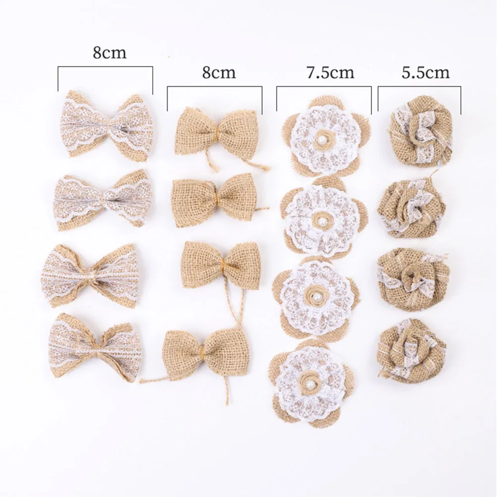 16 pcs Rustic Burlap Flower Decor Crafts for DIY Sewing Fabric Holiday Party Festive Atmosphere Wedding Jute Accessories
16 pcs Rustic Burlap Flower Decor Crafts for DIY Sewing Fabric Holiday Party Festive Atmosphere Wedding Jute Accessories