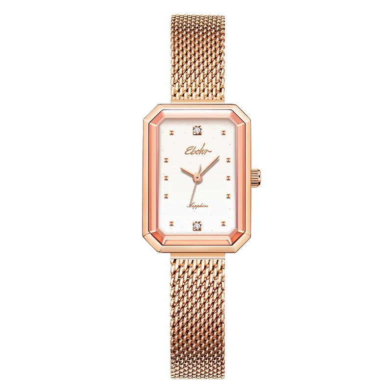 Popular Square Ladies Watch Luxury Brand EBOHR Gift for Women Japan Quartz Mesh band waterproof Wristwatches Sapphire Rose Gold
Popular Square Ladies Watch Luxury Brand EBOHR Gift for Women Japan Quartz Mesh band waterproof Wristwatches Sapphire Rose Gold