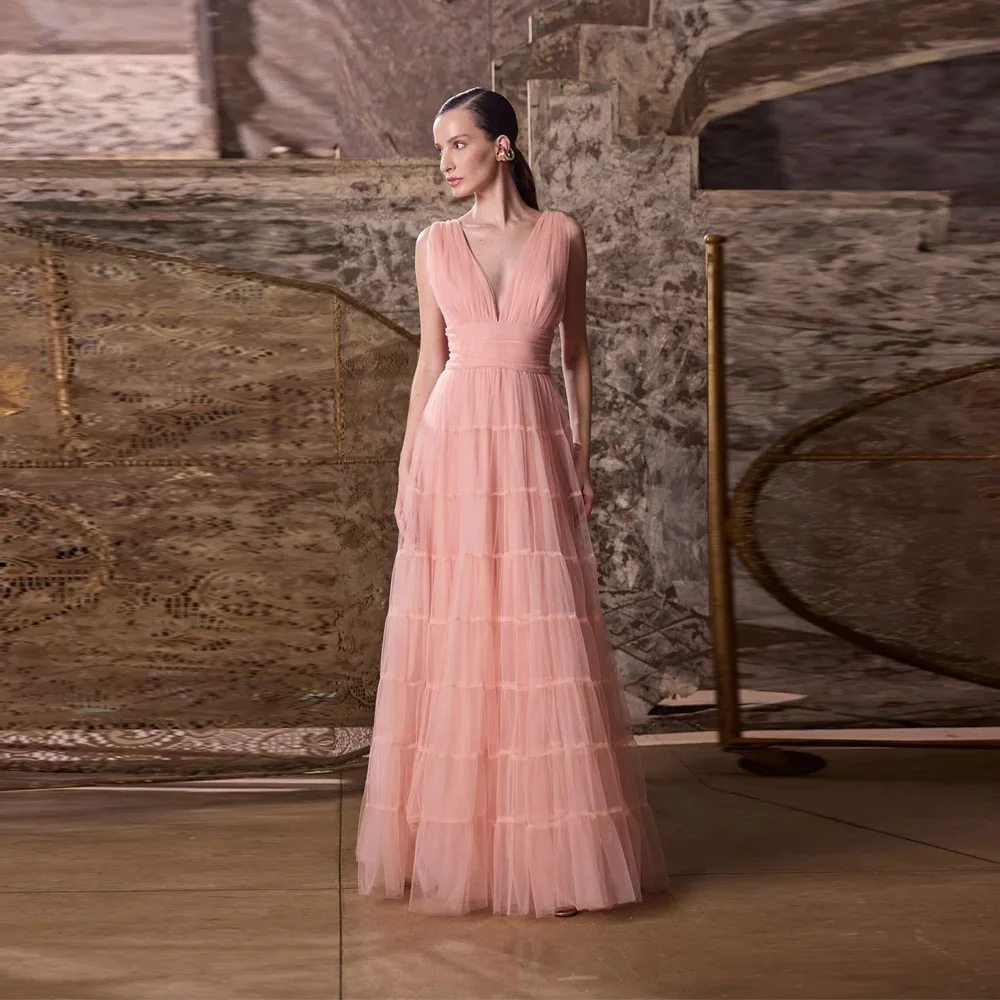 Customized V- Neck Women Evening Dresses Simple Style A-Line Prom Party Gowns Robes De Soirée estidos Para Bodas Mujer Invitada
Customized V- Neck Women Evening Dresses Simple Style A-Line Prom Party Gowns Robes De Soirée estidos Para Bodas Mujer Invitada