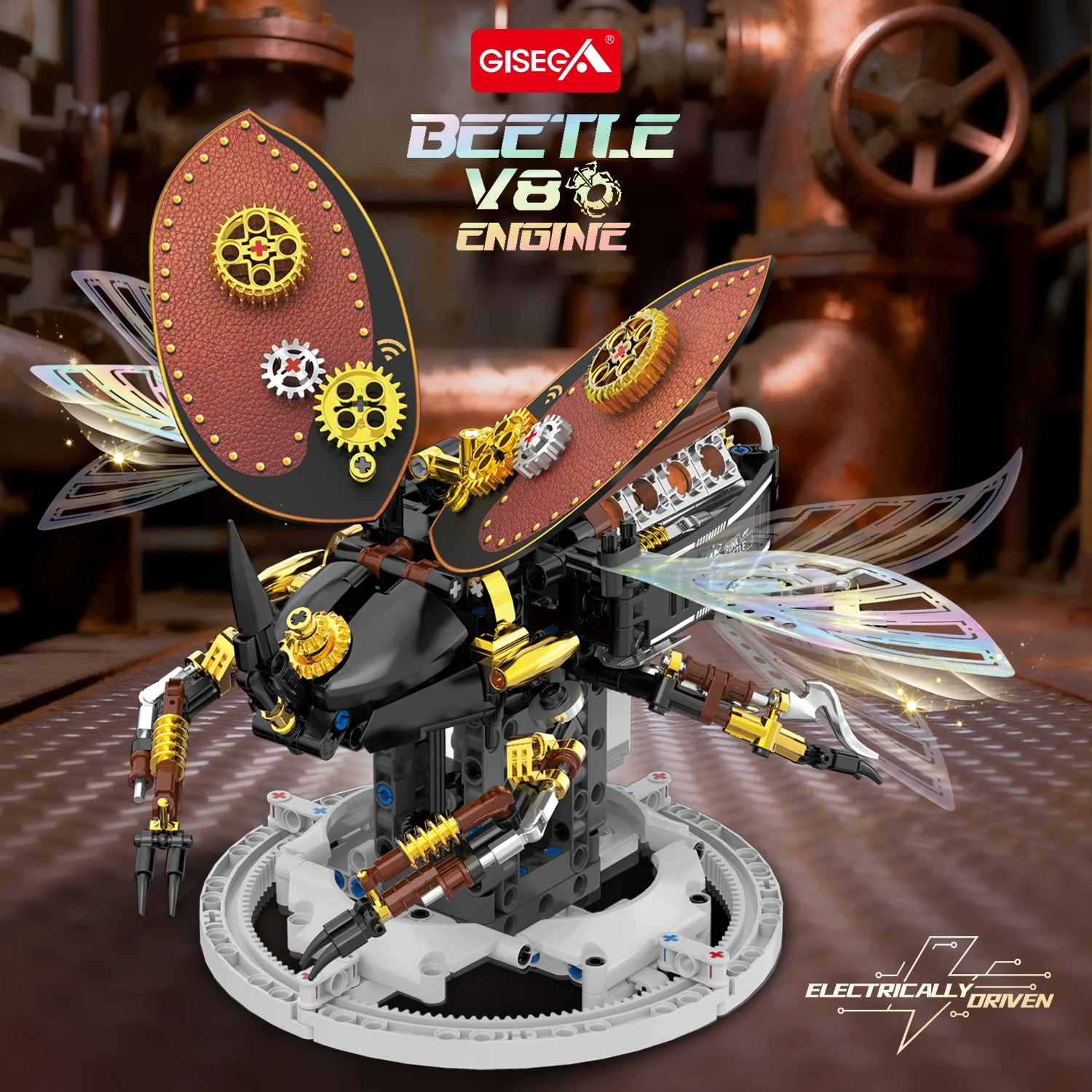 Insect Beetle Building Blocks with V8 Engine USB Charging Motor Driven Wing Flapping Moveable Head And Legs 4.9MM Size 628 Piece
Insect Beetle Building Blocks with V8 Engine USB Charging Motor Driven Wing Flapping Moveable Head And Legs 4.9MM Size 628 Piece