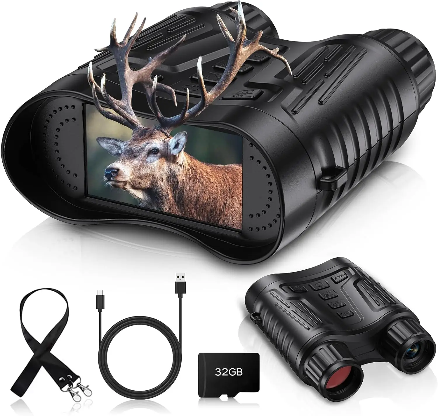 Night Vision Binoculars for Adults and Teen Boys 4K HD Night Vision Goggles with Photo and Video Recording Birthday Gift
Night Vision Binoculars for Adults and Teen Boys 4K HD Night Vision Goggles with Photo and Video Recording Birthday Gift