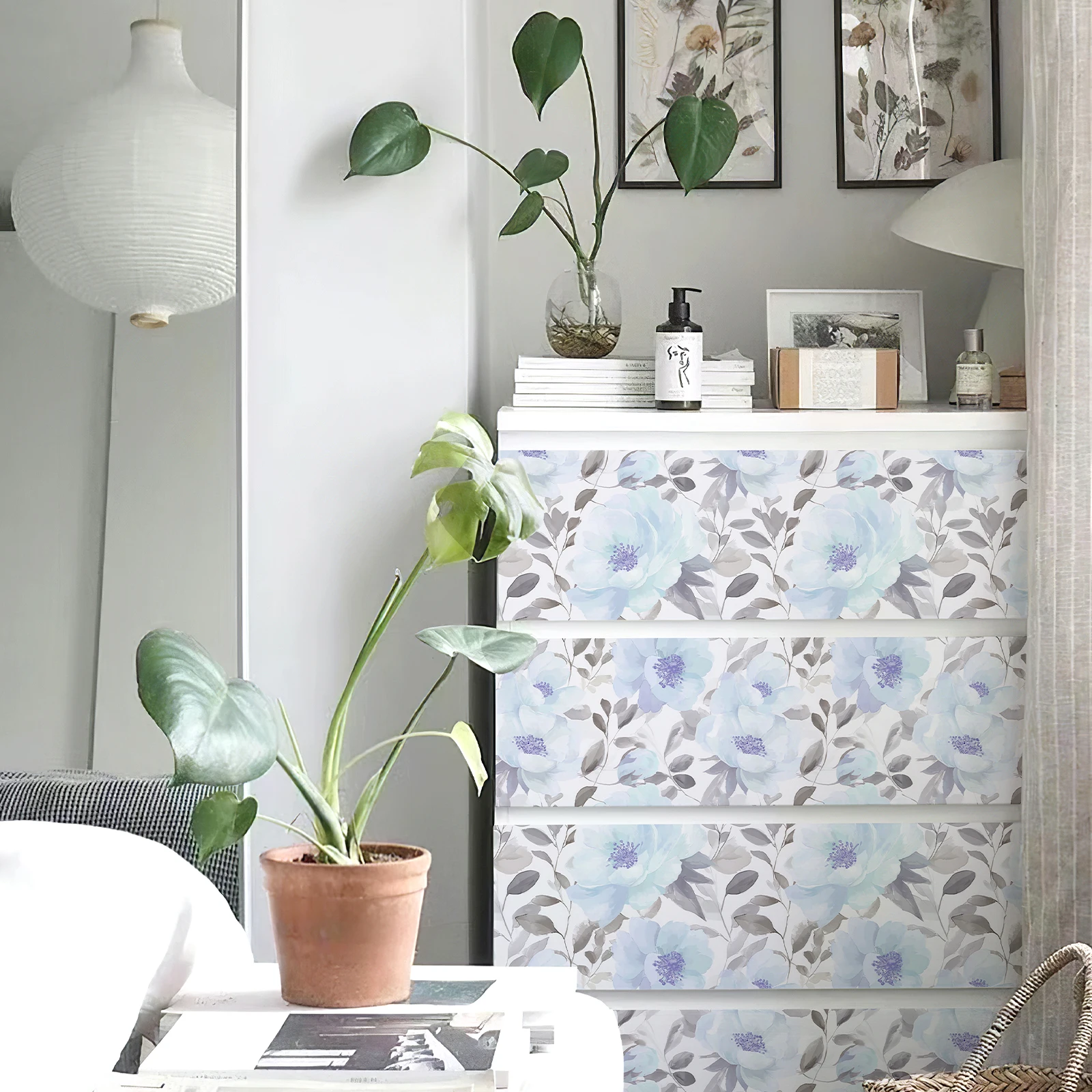 Watercolor Blue Floral Peel and Stick Wallpaper Chic Light Flower and Leaves Self Adhesive Waterproof TV Background Decor
Watercolor Blue Floral Peel and Stick Wallpaper Chic Light Flower and Leaves Self Adhesive Waterproof TV Background Decor