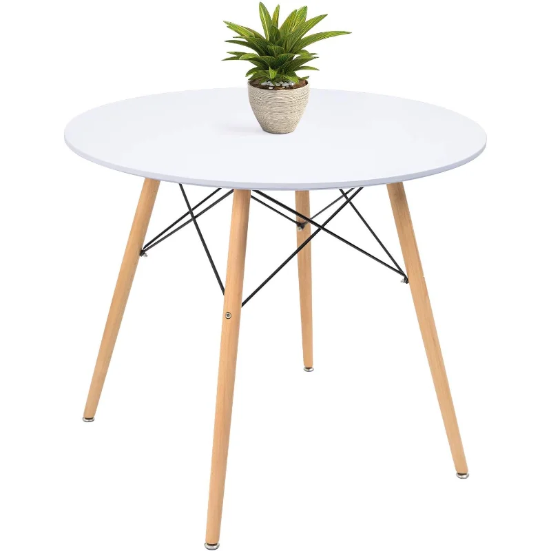 White Round Dining Table 32" Modern Pedestal Small Circle Room Table Leisure Tea Coffee Kitchen Table (White)
White Round Dining Table 32" Modern Pedestal Small Circle Room Table Leisure Tea Coffee Kitchen Table (White)