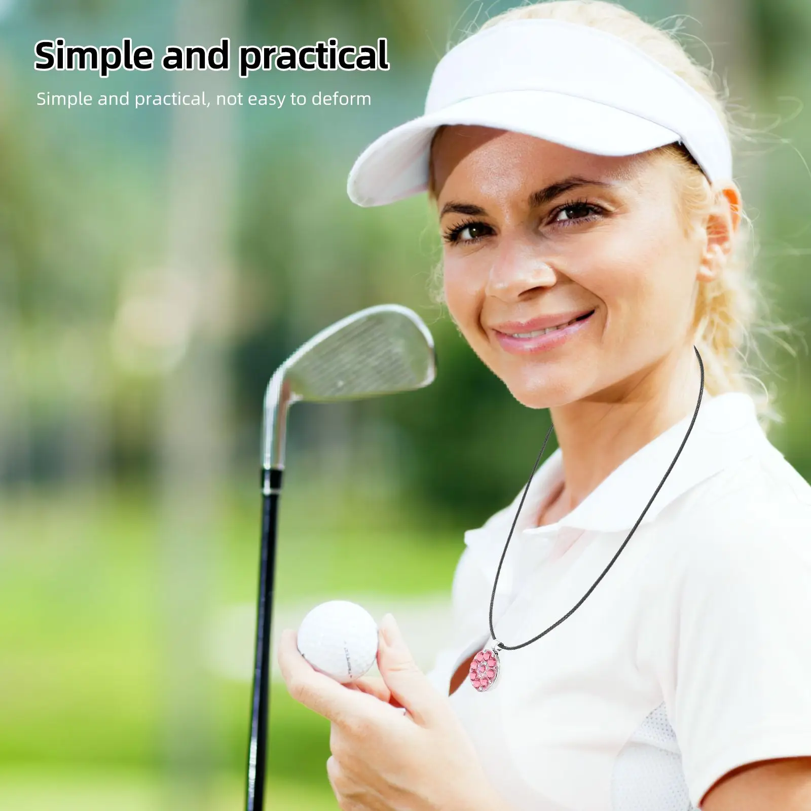 Golf Crystal Hugging Clip Ball Marker Necklace Hat Clip Accessories Women Durable Material Elegant Golf Themed Present Bubble
Golf Crystal Hugging Clip Ball Marker Necklace Hat Clip Accessories Women Durable Material Elegant Golf Themed Present Bubble