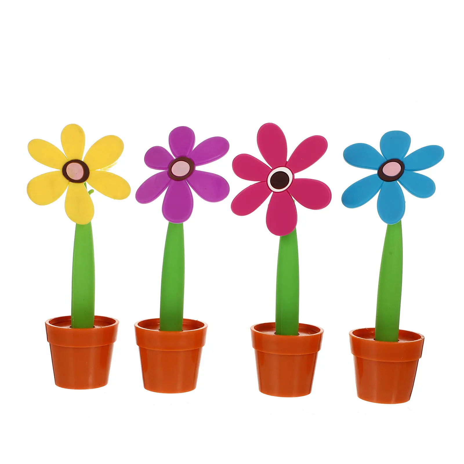 Набор из 4 разноцветных шариковых ручек в форме цветочных горшечков с дизайном подсолнуха, удобные для захвата, плавное письмо, для класса, домашней работы, офиса
Набор из 4 разноцветных шариковых ручек в форме цветочных горшечков с дизайном подсолнуха, удобные для захвата, плавное письмо, для класса, домашней работы, офиса