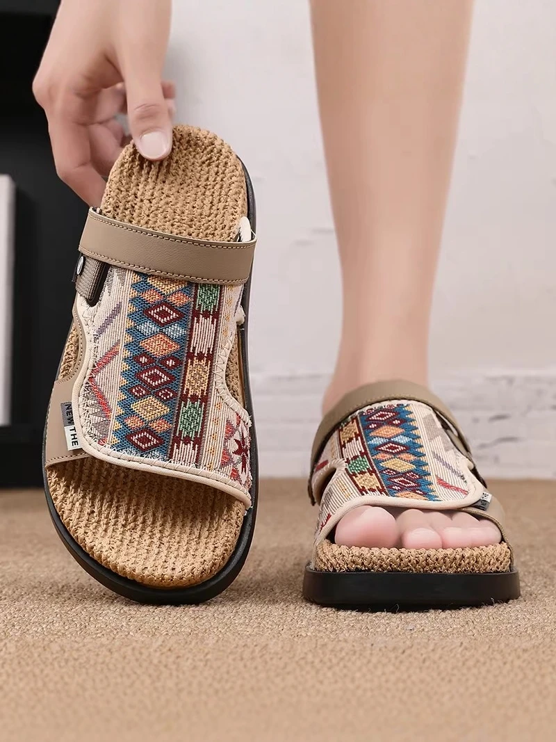 Men's Sandals Summer Outdoor Sports Driving Dual Use Soft Bottom Anti-Slip Deodorant Linen Woven Beach Slippers Breathable To...
Men's Sandals Summer Outdoor Sports Driving Dual Use Soft Bottom Anti-Slip Deodorant Linen Woven Beach Slippers Breathable To...