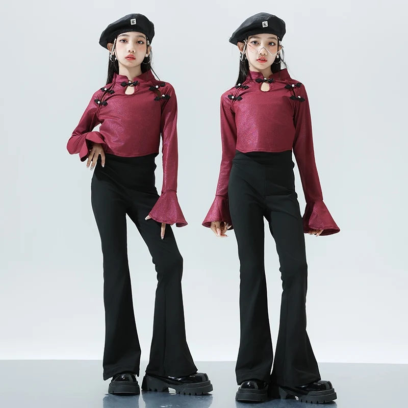 Girls Jazz Dance Long Sleeve Top Bell-bottoms Pants Outfit Hip-hop Suit Street Dance Clothes Catwalk Show Costumes DQL9812
Girls Jazz Dance Long Sleeve Top Bell-bottoms Pants Outfit Hip-hop Suit Street Dance Clothes Catwalk Show Costumes DQL9812