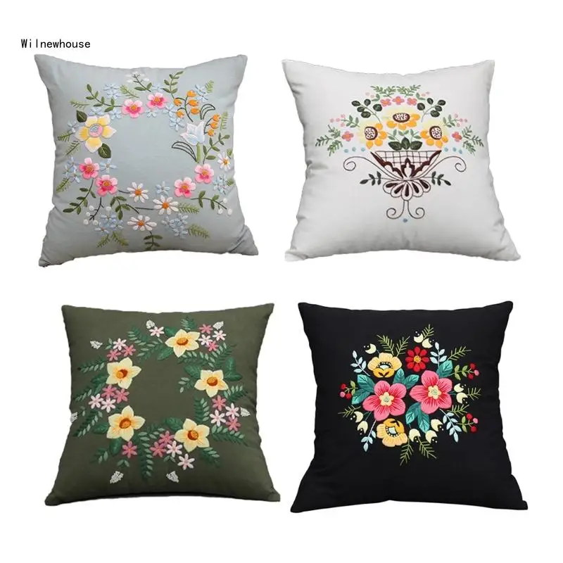 Flowers Pillow Covers Embroidery Kits Semi-Finished Stitching Set Embroidery Cushions Kits Christmas Gift Dropship
Flowers Pillow Covers Embroidery Kits Semi-Finished Stitching Set Embroidery Cushions Kits Christmas Gift Dropship