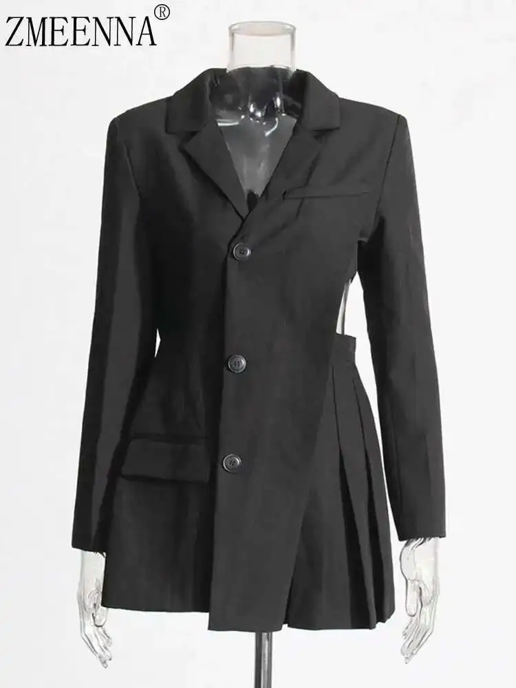 ZMEENNA V-neck Asymmetrical Hollow Out Patchwork Solid Single-breasted 2024 Summer New Elegant Chic Design Women's Blazer XF2709
ZMEENNA V-neck Asymmetrical Hollow Out Patchwork Solid Single-breasted 2024 Summer New Elegant Chic Design Women's Blazer XF2709