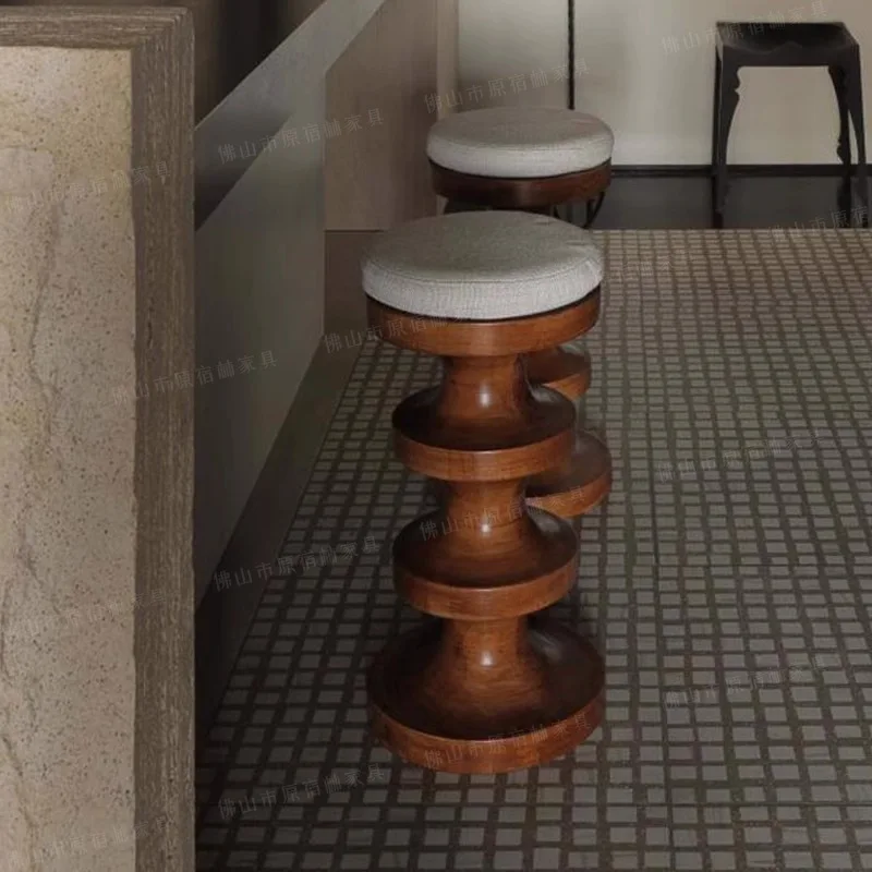 Medieval retro solid wood high stool designer creative home island bar chair light luxury high-end small roundstool
Medieval retro solid wood high stool designer creative home island bar chair light luxury high-end small roundstool