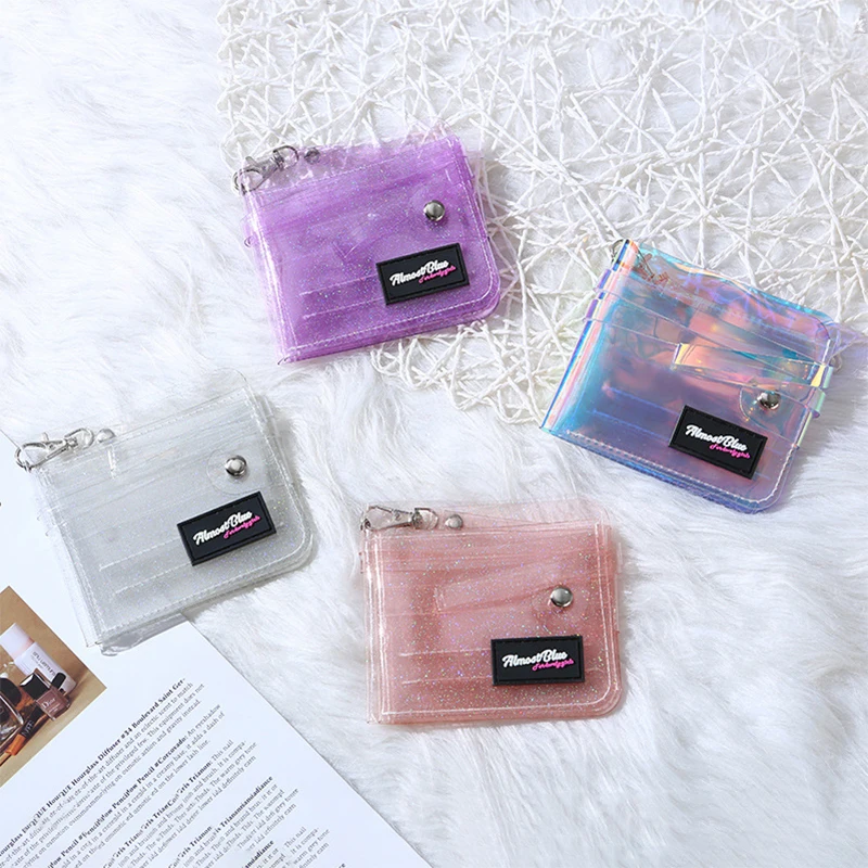 Women Girls Clear Colored PVC Coin Bags Purse Laser Bus ID Working Business Credit Card Holder Small Foldable Pouch Money Wallet
Women Girls Clear Colored PVC Coin Bags Purse Laser Bus ID Working Business Credit Card Holder Small Foldable Pouch Money Wallet