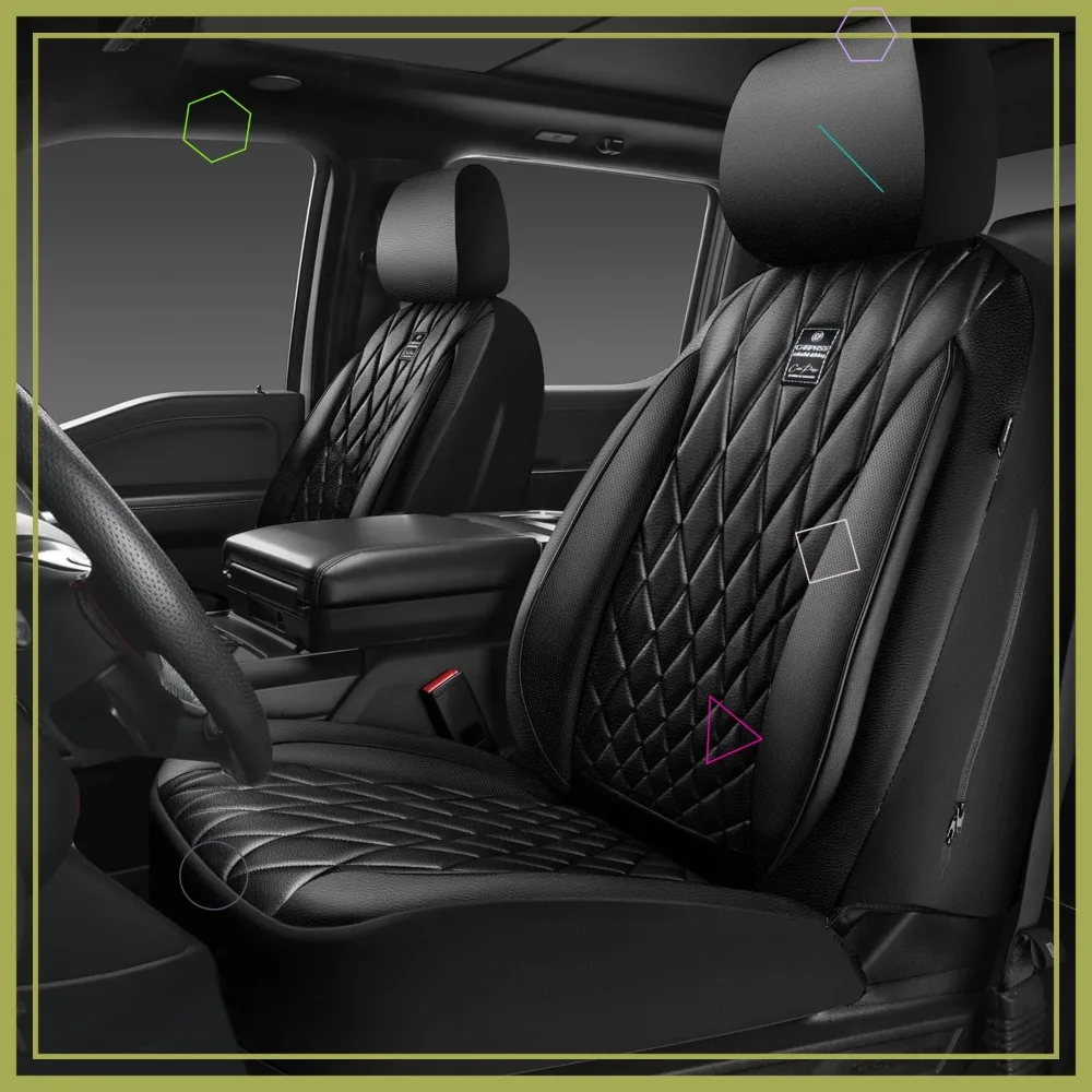 Luxury Faux Leather Car Seat Covers, Waterproof Anti-Slip, Universal Fit for SUVs Vans Trucks, Airbag Compatible
Luxury Faux Leather Car Seat Covers, Waterproof Anti-Slip, Universal Fit for SUVs Vans Trucks, Airbag Compatible