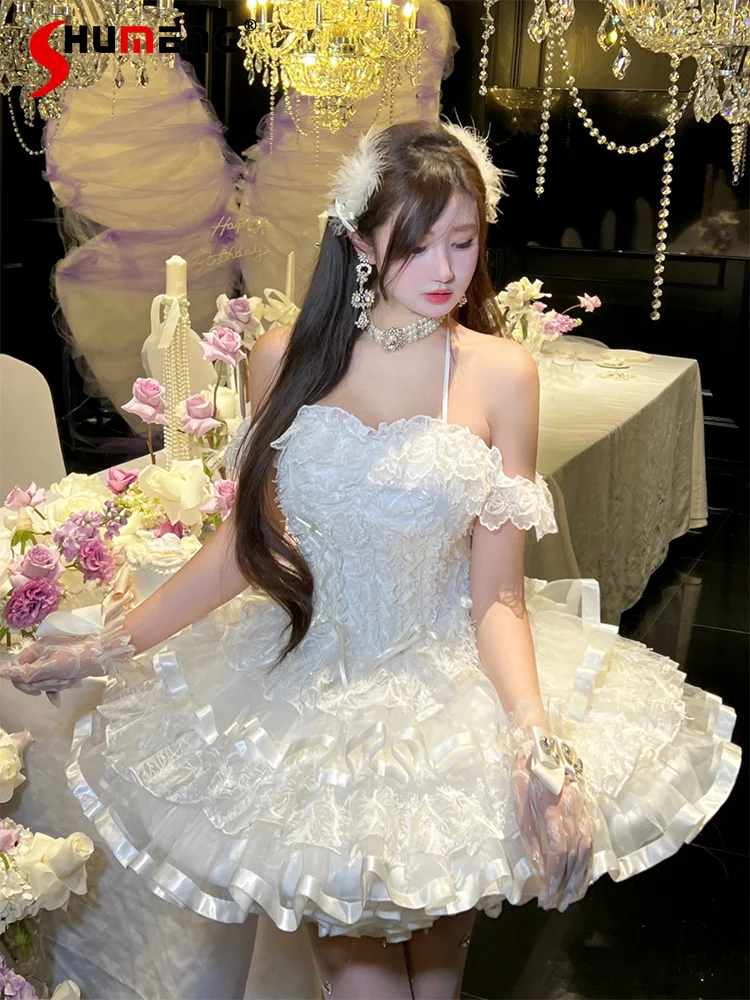 White Flower Wedding Dress Bar Mitzvah Anniversary Date Birthday Party Evening Dress Girls Elegant Lace Halter Princess Dress
White Flower Wedding Dress Bar Mitzvah Anniversary Date Birthday Party Evening Dress Girls Elegant Lace Halter Princess Dress