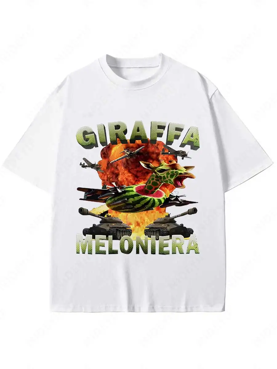 Футболка Giraffa Meloniera в стиле ретро, забавная итальянская футболка Brainrot Meme, странный подарок, мужская одежда, мягкая футболка унисекс с круглым вырезом, P79
Футболка Giraffa Meloniera в стиле ретро, забавная итальянская футболка Brainrot Meme, странный подарок, мужская одежда, мягкая футболка унисекс с круглым вырезом, P79