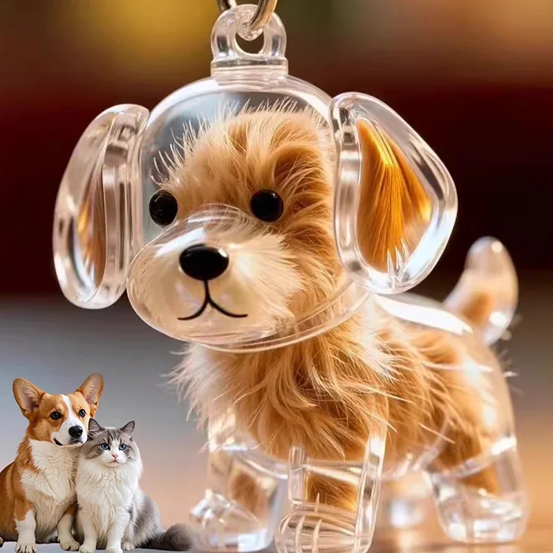Dog Hair Storage Pendant Keychain Transparent Pet Fur Keepsake Capsule DIY Decoration Memorial Gifts for Pet Lovers Home Display
Dog Hair Storage Pendant Keychain Transparent Pet Fur Keepsake Capsule DIY Decoration Memorial Gifts for Pet Lovers Home Display