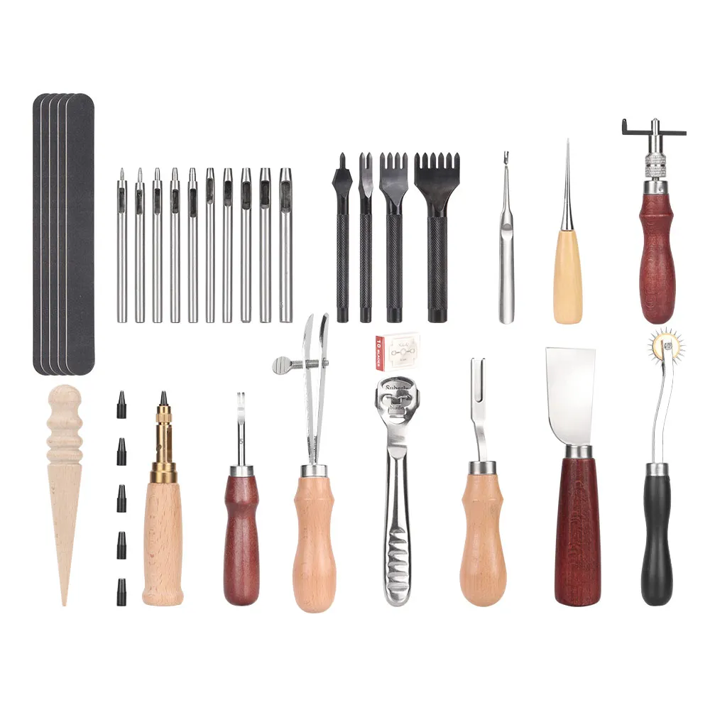 Leather Craft Tool Set Leather Manual Sewing Tool Kit Slotting Punching Thinning Machine Leather Craft Accessories
Leather Craft Tool Set Leather Manual Sewing Tool Kit Slotting Punching Thinning Machine Leather Craft Accessories