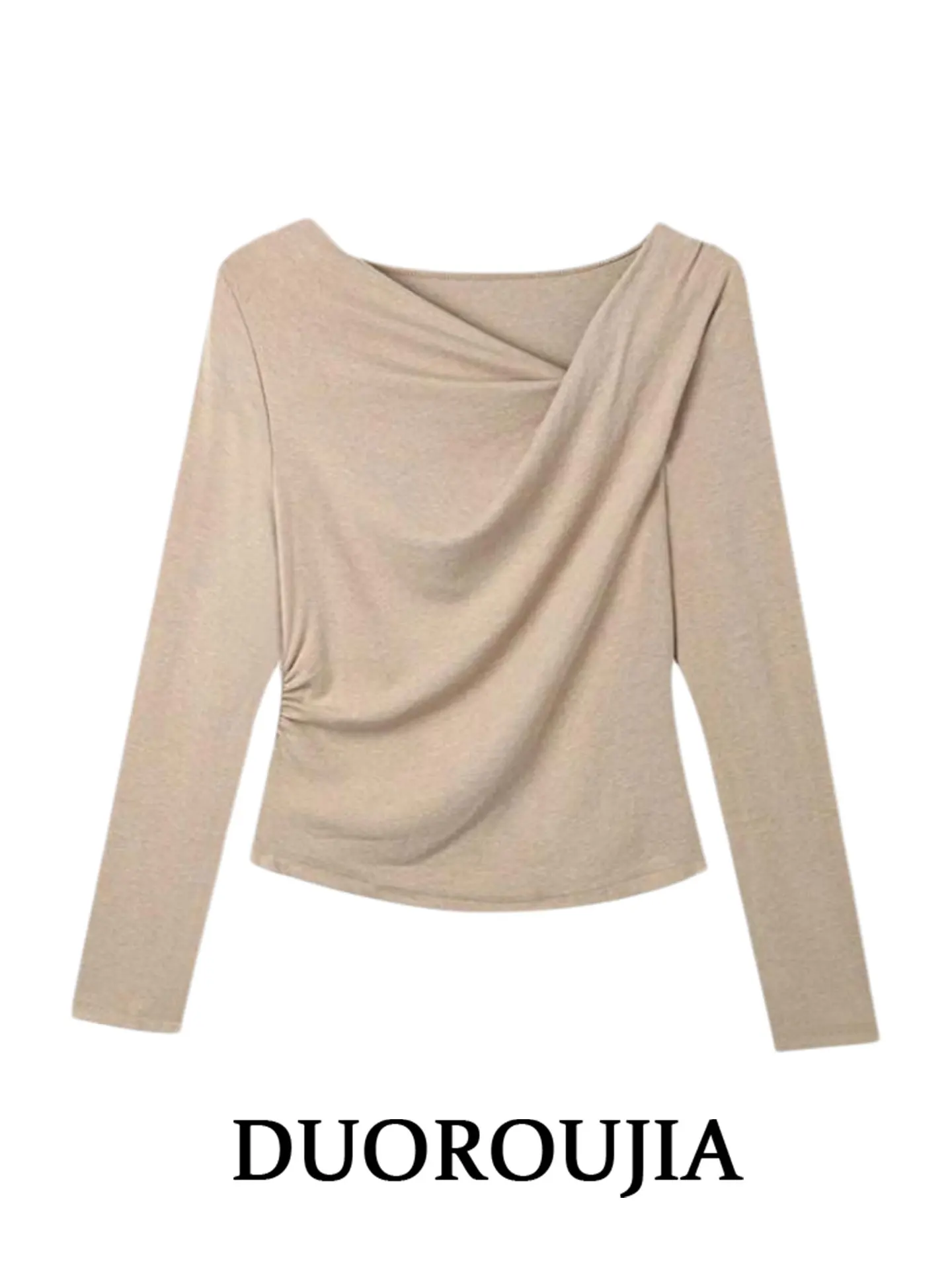 DUOR Retro Style Long Sleeve Women's T-shirt Elegant Pleated Hollow out Neck Design Breathable Comfortable plus Size Top
DUOR Retro Style Long Sleeve Women's T-shirt Elegant Pleated Hollow out Neck Design Breathable Comfortable plus Size Top