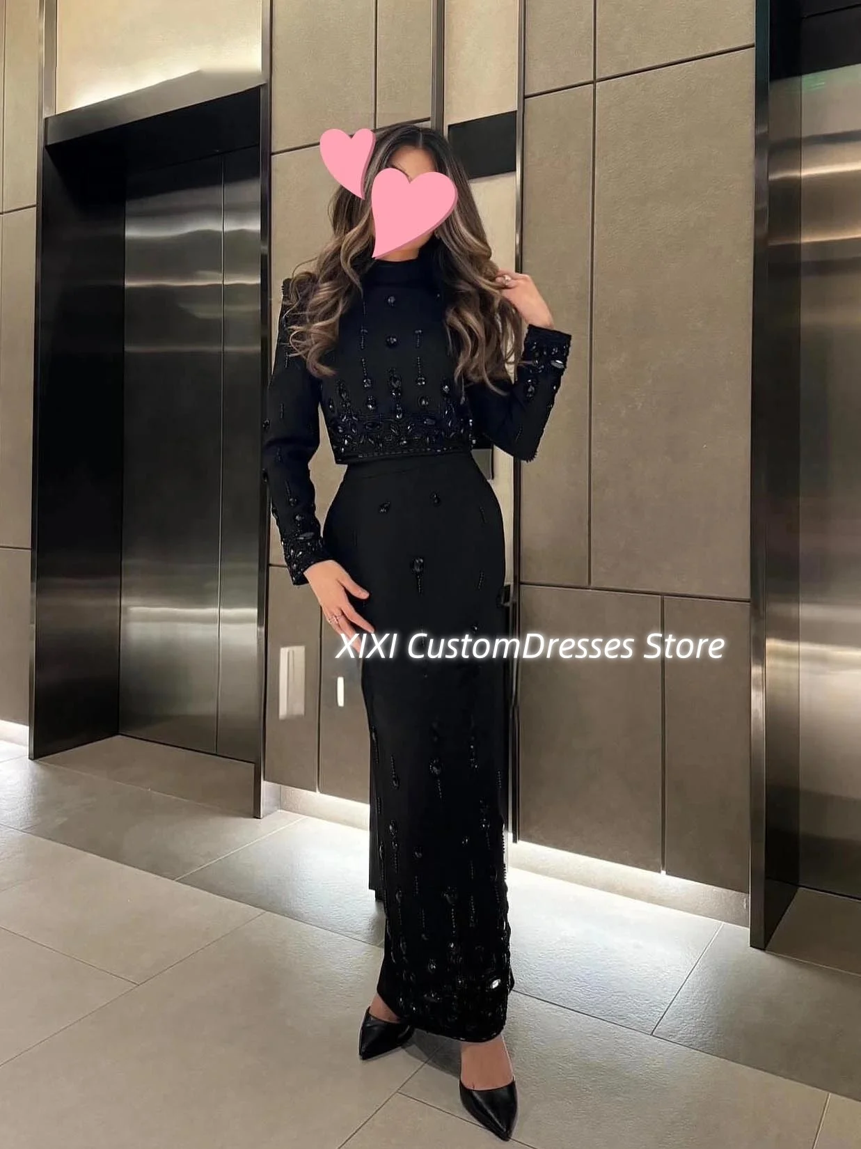 Customized فساتين للمناسبات الخاصة Scoop Neckline A-Line Floor-Length Wedding Party Dress Beadings Zipper Up Long Sleeves Prom
Customized فساتين للمناسبات الخاصة Scoop Neckline A-Line Floor-Length Wedding Party Dress Beadings Zipper Up Long Sleeves Prom