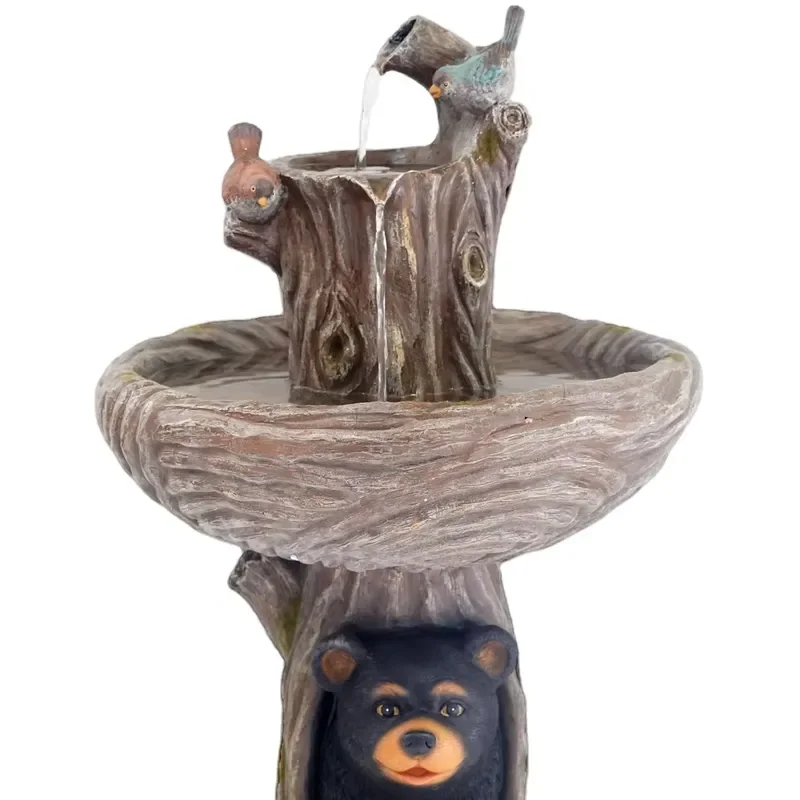Outdoor Bird Bath Bird Feeder for Home Garden Yard Decorations Large Standing Polyresin Fountain Two Birds with Wooden
Outdoor Bird Bath Bird Feeder for Home Garden Yard Decorations Large Standing Polyresin Fountain Two Birds with Wooden