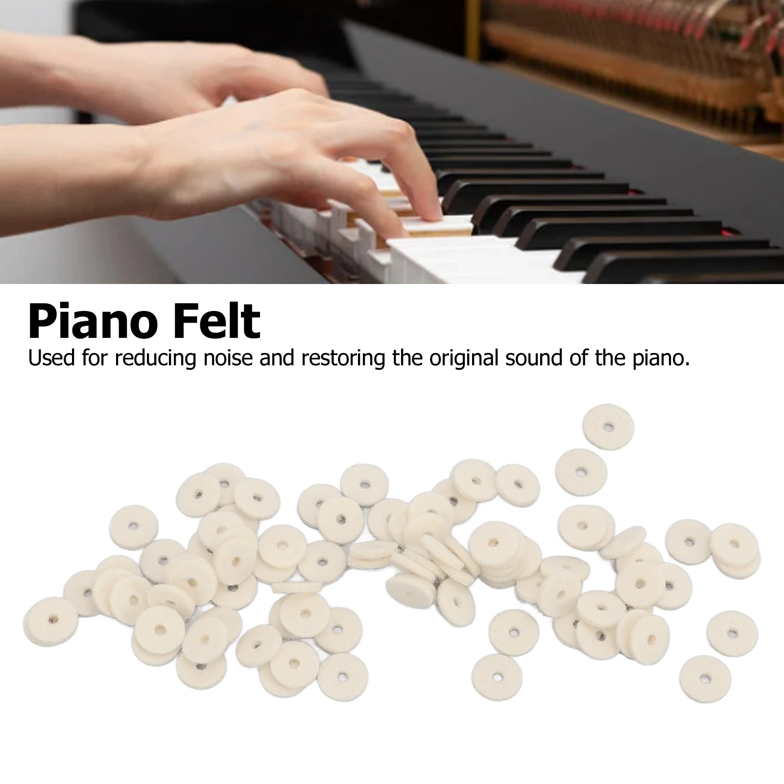 90Pcs Piano Felt Tuning Regulating Washer 2mm Thickness Repair Accessory Set Kit