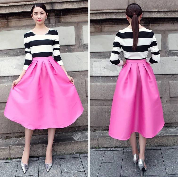 Spring Summer New Women's Hepburn Pleated Flared High Waist Midi Knee-Length A-Line Umbrella Skirt Pink Personali Street Sle
Spring Summer New Women's Hepburn Pleated Flared High Waist Midi Knee-Length A-Line Umbrella Skirt Pink Personali Street Sle
