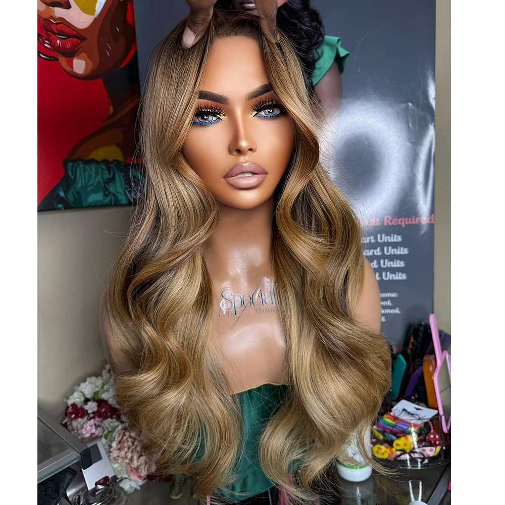 Highlight Light Honey Premium Blonde 360 HD Lace Frontal Wigs Chocolate Brown Human Hair 5x5 Lace Closure Remy Full Lace Prepluc
Highlight Light Honey Premium Blonde 360 HD Lace Frontal Wigs Chocolate Brown Human Hair 5x5 Lace Closure Remy Full Lace Prepluc