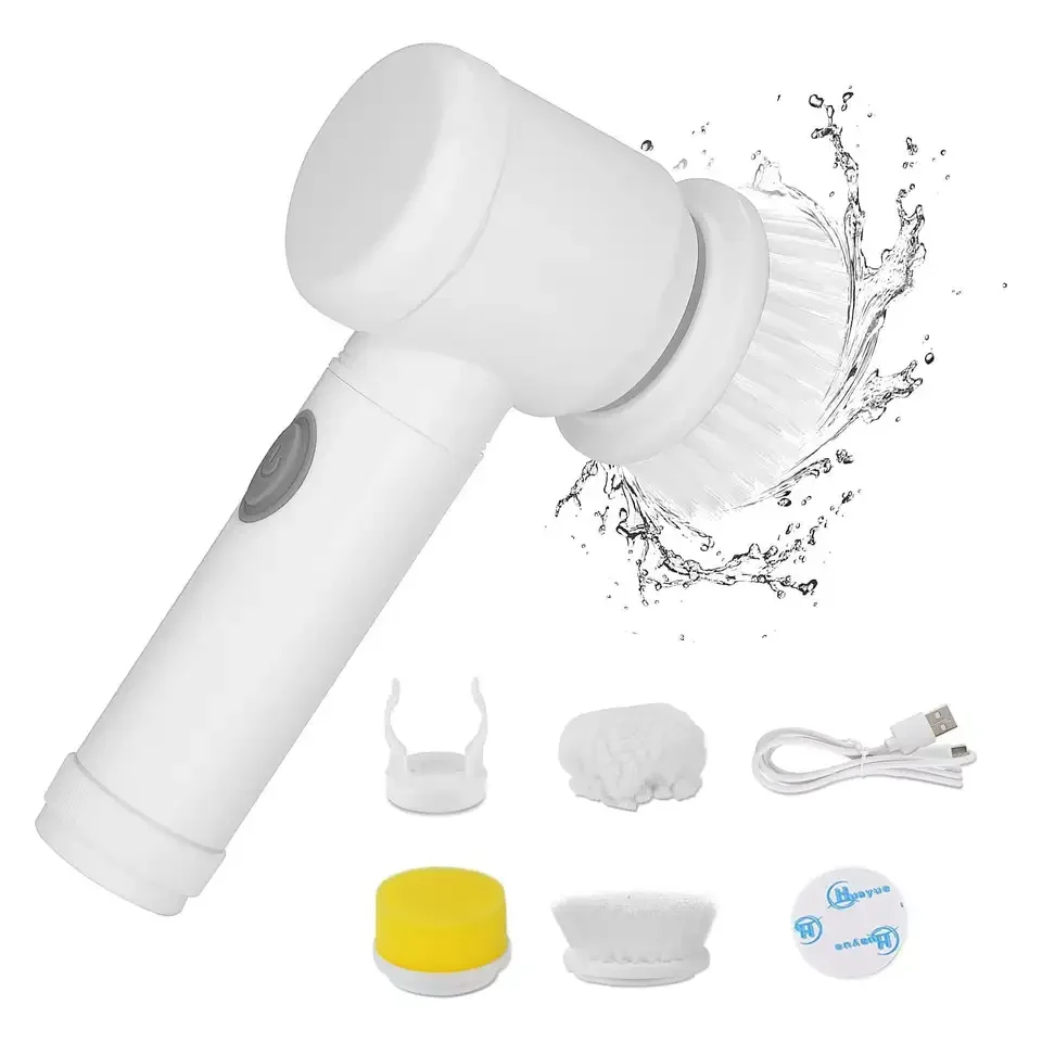 Kitchen Cleaning Tool USB 5 in 1 Cleaner Bathroom Bathtub Clean Brush Spin Scrubber Electric Cleaning Brush to Dishwashing Sink 
Kitchen Cleaning Tool USB 5 in 1 Cleaner Bathroom Bathtub Clean Brush Spin Scrubber Electric Cleaning Brush to Dishwashing Sink