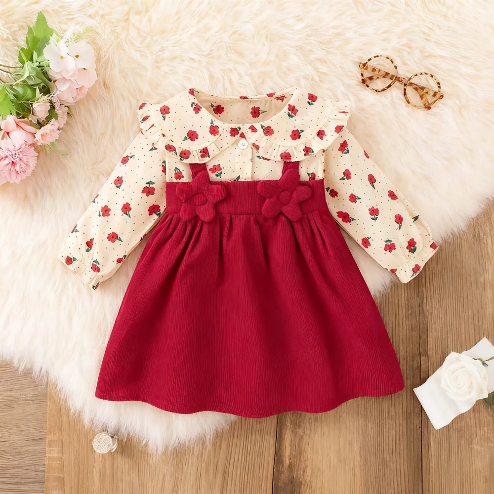 Girls' Dresses Spring/Fall Floral Collar Baby Girls Dresses Adorable Princess-Style Baby Dresses Baby Girl Clothes
Girls' Dresses Spring/Fall Floral Collar Baby Girls Dresses Adorable Princess-Style Baby Dresses Baby Girl Clothes