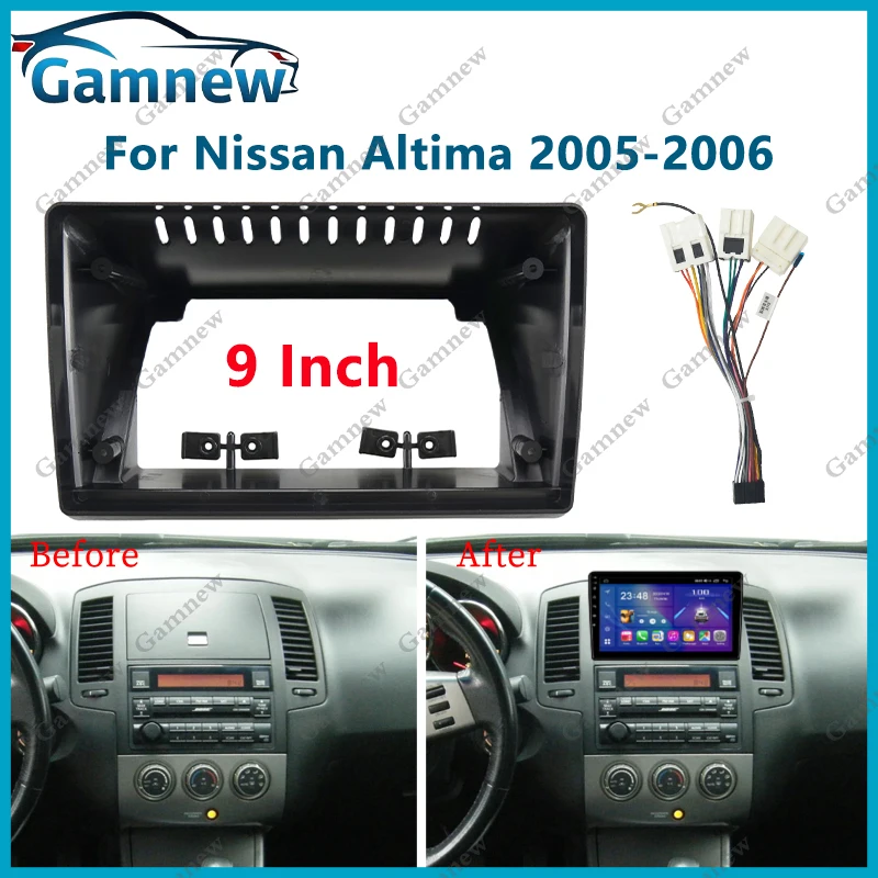 9 Inch Car Frame Fascia Adapter Android Radio Dash Fitting Panel Kit For Nissan Altima 2005-2006
9 Inch Car Frame Fascia Adapter Android Radio Dash Fitting Panel Kit For Nissan Altima 2005-2006