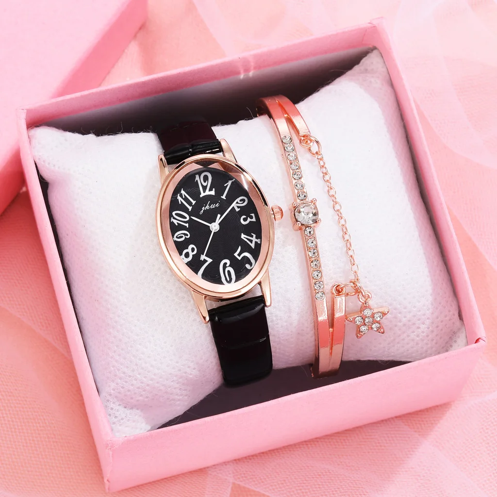 2PCS Watch Set Women Leather Strap Oval Sport Watch Fashion Casual Ladies Business Bracelet Watches For Women Female Clock
2PCS Watch Set Women Leather Strap Oval Sport Watch Fashion Casual Ladies Business Bracelet Watches For Women Female Clock