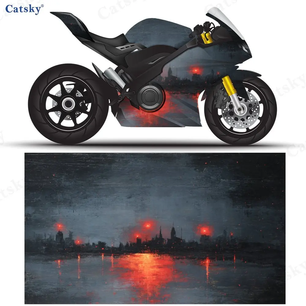 City Nightscape Motorcycle Self-Adhesive PVC Vinyl Wraps Sticker, Good-Looking, Durable and Waterproof, No Bubble Design, Worth
City Nightscape Motorcycle Self-Adhesive PVC Vinyl Wraps Sticker, Good-Looking, Durable and Waterproof, No Bubble Design, Worth