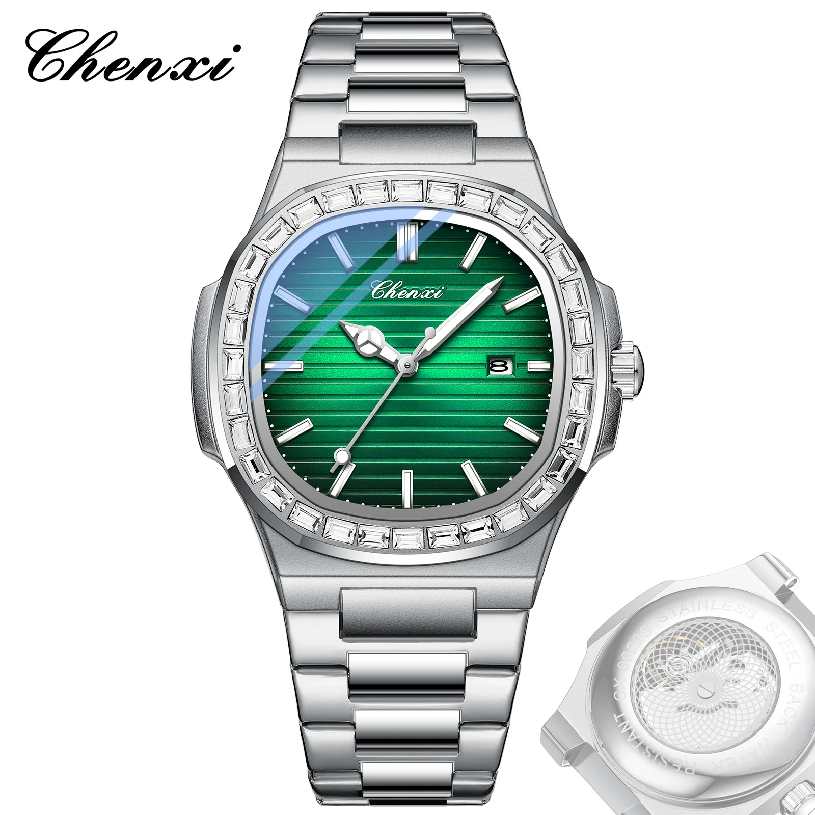 Skeleton Quartz Mens Watch Casual Fashion Stainless Steel Calendar Diamonds Wristwatch Male
Skeleton Quartz Mens Watch Casual Fashion Stainless Steel Calendar Diamonds Wristwatch Male