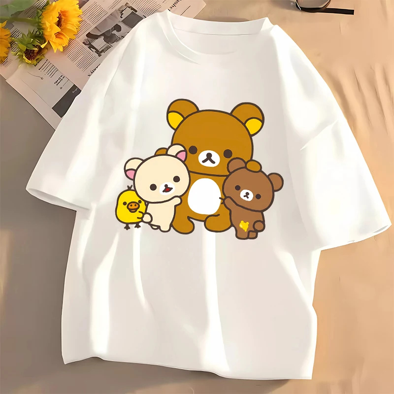 New Rilakkuma Child Cotton T-shirt Cute Cartoon Print Short Sleeve Tees Boys Girls Kawaii Summer Casual Tops Kids Birthday Gifts
New Rilakkuma Child Cotton T-shirt Cute Cartoon Print Short Sleeve Tees Boys Girls Kawaii Summer Casual Tops Kids Birthday Gifts