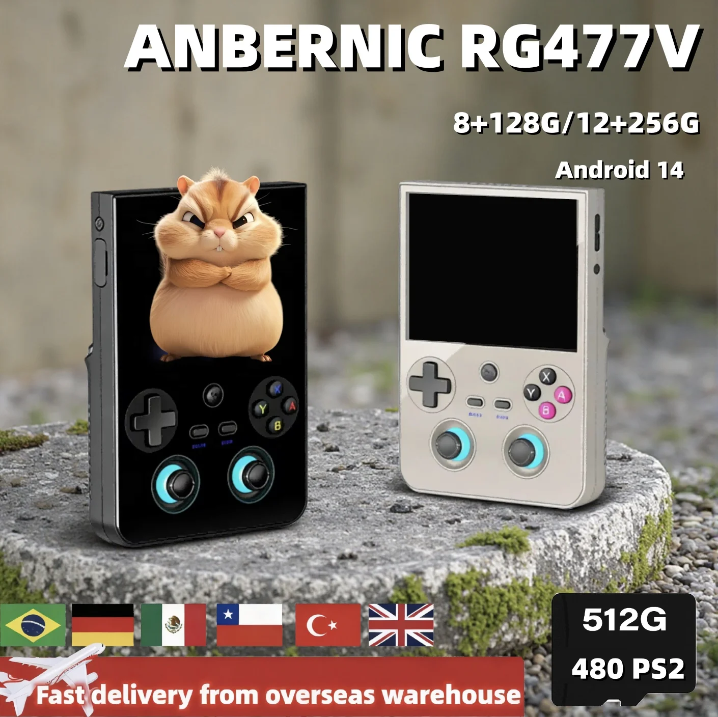 Anbernic RG 477V Handheld Game Console 4.7 HD LTPS In-Cell Screen 5500mAh WiF Android 14 3D HallJoystick Dimensity 8300i RG477V
Anbernic RG 477V Handheld Game Console 4.7 HD LTPS In-Cell Screen 5500mAh WiF Android 14 3D HallJoystick Dimensity 8300i RG477V