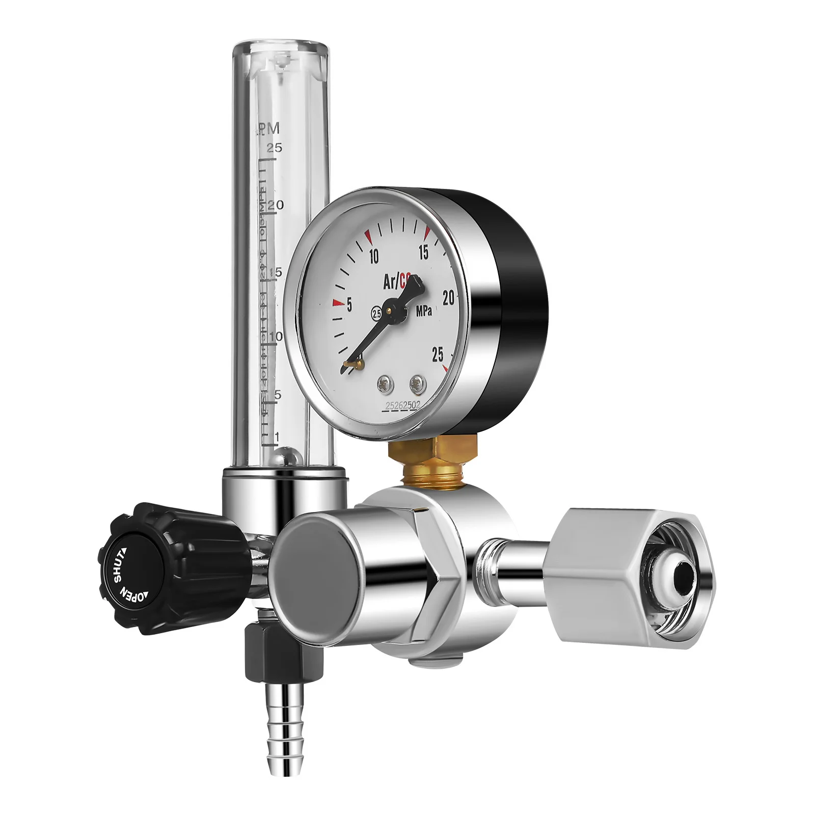 Argon Regulator with Flow Gauge - Aluminum Alloy Pressure Reducer for Welding Equipment - Co2 Gas Regulator Gauge for Argon Arc
Argon Regulator with Flow Gauge - Aluminum Alloy Pressure Reducer for Welding Equipment - Co2 Gas Regulator Gauge for Argon Arc