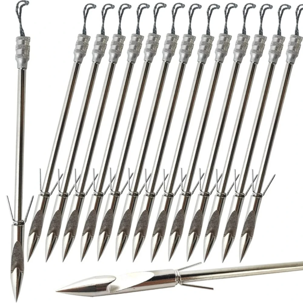 Premium Stainless Steel Fishing Darts Fishing Broadhead Barbs Arrow For Slingshot Catapult Bow Shooting Fish Dart Tips
Premium Stainless Steel Fishing Darts Fishing Broadhead Barbs Arrow For Slingshot Catapult Bow Shooting Fish Dart Tips