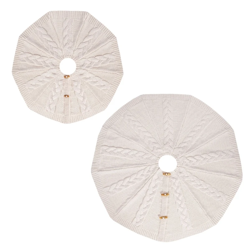 White Knitting Christmas Tree Skirts Tree Base Cover 61/92cm Diameter Floor Mat
White Knitting Christmas Tree Skirts Tree Base Cover 61/92cm Diameter Floor Mat