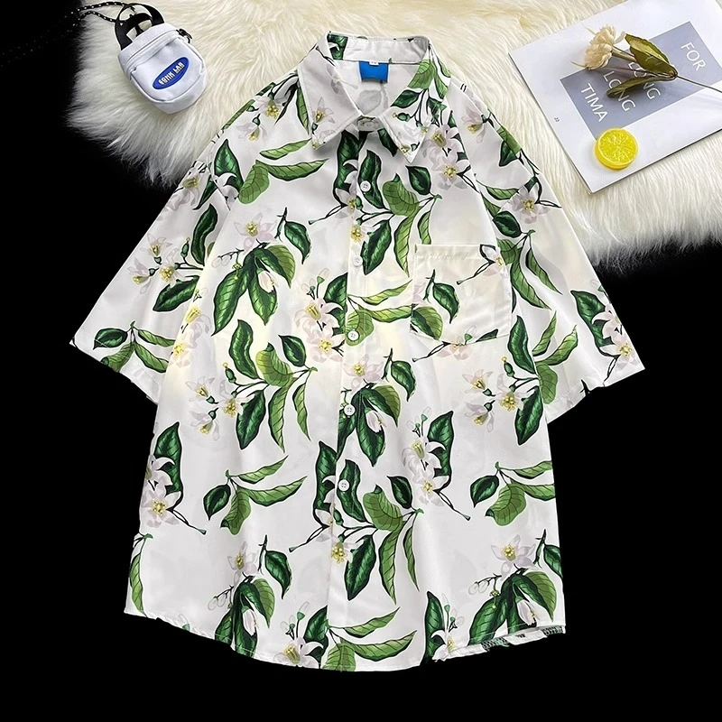 Hawaiian Beach Floral Shirt Short Sleeve Men's Slim Fit Large Size American Retro Ice Silk Shirt Jacket Youth Summer Fashion
Hawaiian Beach Floral Shirt Short Sleeve Men's Slim Fit Large Size American Retro Ice Silk Shirt Jacket Youth Summer Fashion