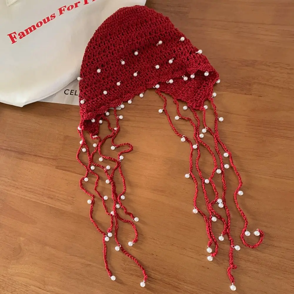 Retro Crochet Flower Hollow Pearl Tassels Knitted Hat Hollow Out Beanies Knit Cap Korean Weave Cap Ethnic Style Hat Outdoor
Retro Crochet Flower Hollow Pearl Tassels Knitted Hat Hollow Out Beanies Knit Cap Korean Weave Cap Ethnic Style Hat Outdoor