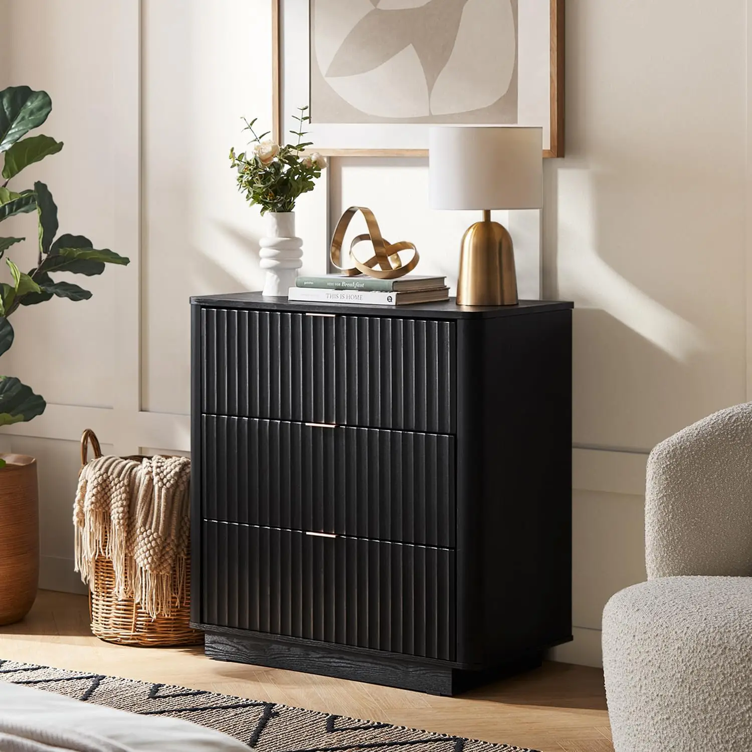Brooklyn 3-Drawer Dresser, Fluted Dresser for Bedroom, Child-Safe Interlocking Drawers, Modern Farmhouse Dresser, Customized
Brooklyn 3-Drawer Dresser, Fluted Dresser for Bedroom, Child-Safe Interlocking Drawers, Modern Farmhouse Dresser, Customized